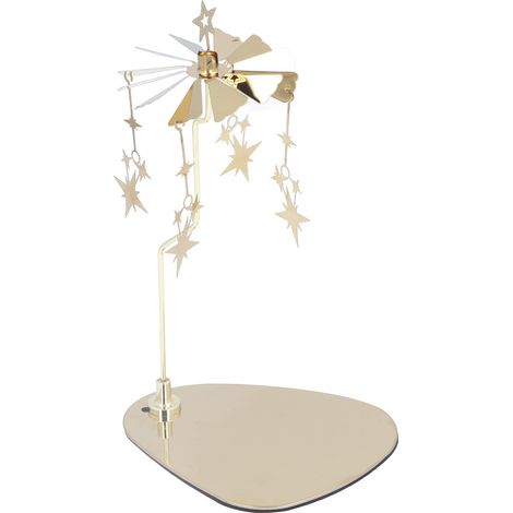 Bougeoir rond triangulaire style romantique européen en acier inoxydable, carillon éolien rotatif pour aromathérapie, bougeoir étoile (1/5)