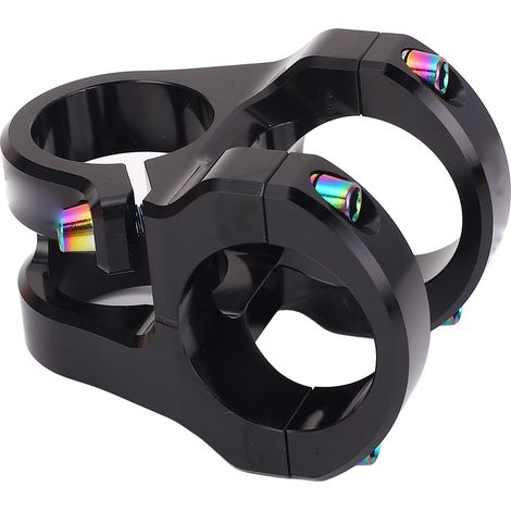 Potence de vélo 31,8 x 35 mm en alliage d'aluminium CNC, légère et courte, pour VTT DIY, noire (1/5)