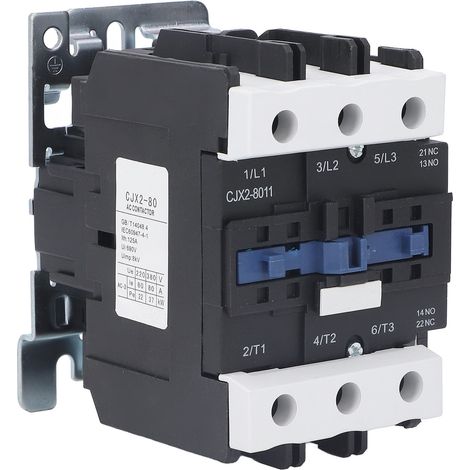 Contacteur AC 110V, 80A, Coque ABS ignifuge, Contacts alliage argenté, Contacteur électrique industriel (1/5)