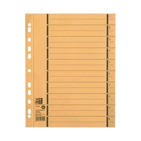 Oxford Trennblatt 400004666 DIN A4 250g Karton gelb 100 St./Pack. (1/3)