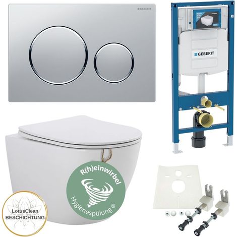Geberit Sigma Spülkasten RIVA WC spülrandlos R(h)einwirbel Spülung Komplettset chrom