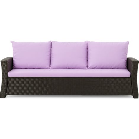 Coussins de canapé meubles de jardin en résine tressée Violet, Coussins balançoire d'extérieur 160x50x50cm Coussin de banc de jardin 3 places -Mix (1/5)