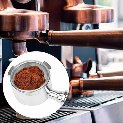Filtre à café de 51 mm, panier de filtre à café en acier inoxydable café filtre à main réutilisable pour (1/4)