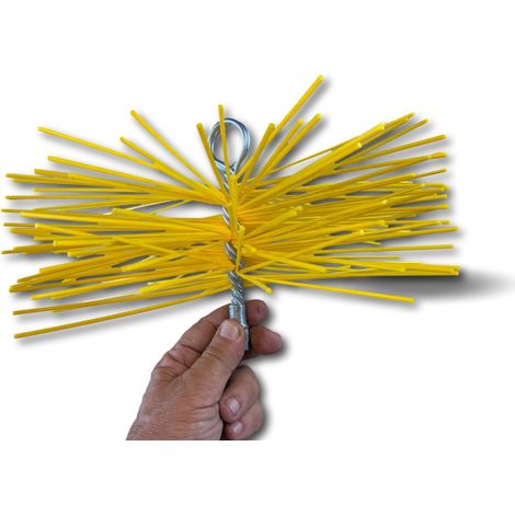Hérisson rond synthétique Embout acier fileté M121,75mm Ramonage - Ø 300 mm - Hérisson nylon