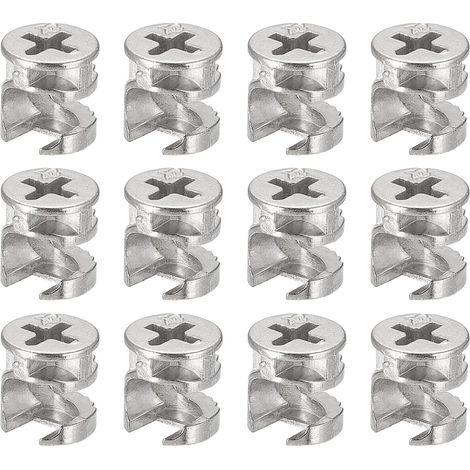 12pcs Cam Serrure Écrou pour Meubles 9.35x9.6mm (1/5)