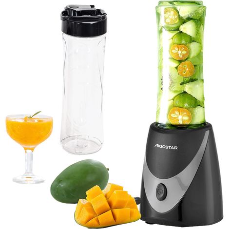 Aigostar Blender Sport Frullatore Bottiglia Take-Away Tritan 250 Watt 500 ml