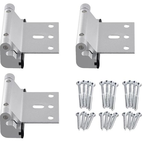 Lot de 3 verrous de renfort de porte, verrou de porte en alliage d'aluminium en forme de U, verrou de sécurité de 7,6 cm (3 pouces), butée de porte résistante aux chocs. (1/5)