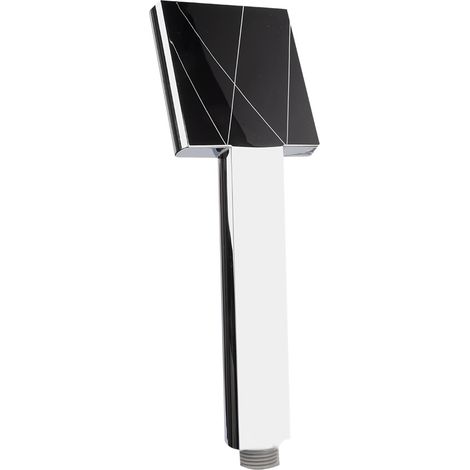 Tête de douche haute pression portable argentée avec jet réglable (1/5)