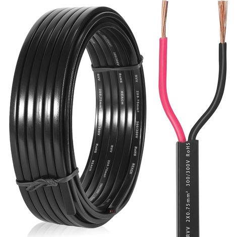 Câble de remorque 2 Fils 5M, Câble Plat 2 Fils pour remorque,Cable Feux remorque 2 Broches,Câble de véhicule 2 x 0,75 mm² (1/5)