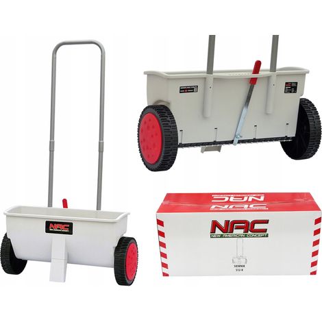Seminatrice NAC 12L 450mm S12-K, spargisale da giardino per erba, fertilizzanti, sabbia, semi e sale (1/5)