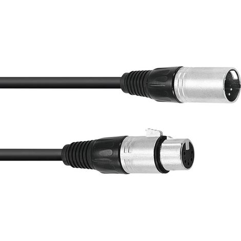XLR Cavo di collegamento Omnitronic 30220768 [1x Spina XLR 5 poli - 1x Presa XLR 5 poli] 3.00 m Nero (1/4)