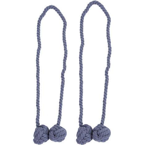 Lot de 2 attaches-rideaux à boule pour rideaux (gris) (1/5)