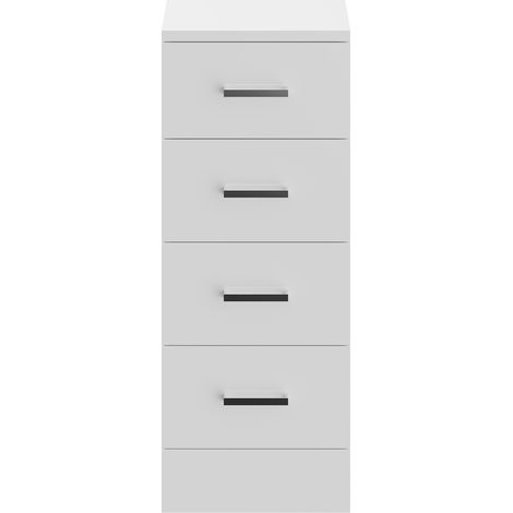 Modena Gloss White 300mm x 300mm 4 Drawer Storage Unit (1/5)