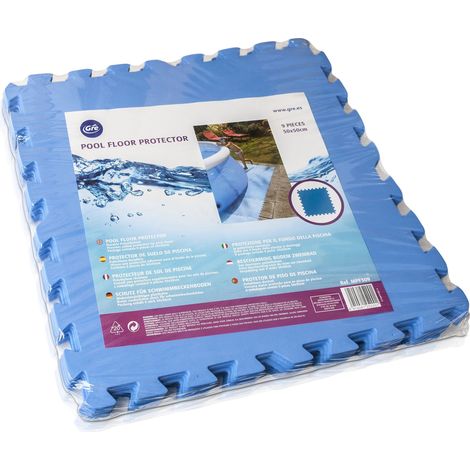 Protecteur de Sol de Piscine en EVA, Couleur Bleue, 9 pièces, 4,5 mm d'épaisseur. Résistant et offrant Une Protection Solide Contre Les Perforations. (1/5)