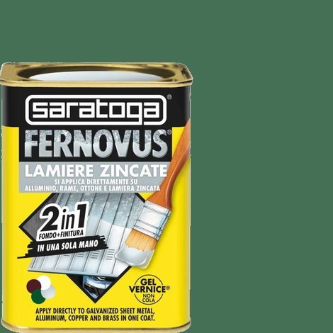 SARATOGA FERNOVUS LAMIERE ZINCATE VERDE BRILLANE 750 ML: SMALTO DIRETTO