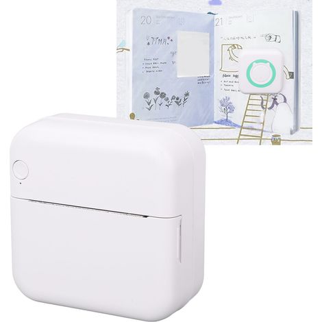 Imprimante thermique de correction d'erreurs + 10 rouleaux de papier d'impression autocollant, mini étiqueteuse sans fil Bluetooth de poche, imprimante thermique portable (1/5)