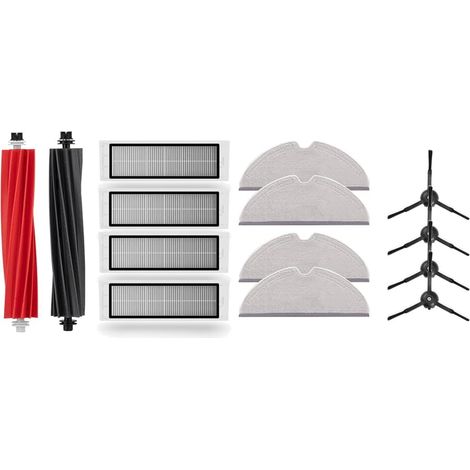 Lot de 13 pièces de rechange pour aspirateur Roborock Q5 Pro/Q5 Pro+/Q8 Max+/Q8 Max, 1 brosse DuoRollre, 4 filtres HEPA, 4 lingettes, 4 brosses latérales, accessoires (1/5)