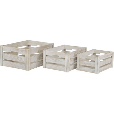BRYSON - set di 3 cassette in legno