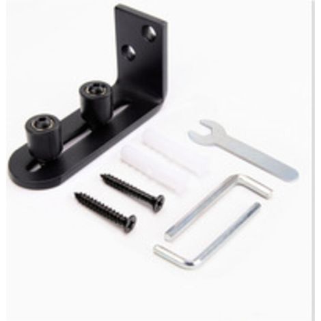 CSPARKV Système de porte coulissante 2 pièces Rail de roulement Guide au sol Porte coulissante : 8 en 1 Système de porte coulissante Guide au sol Guide de porte coulissante Guide au sol Mur Parfait (1/5)
