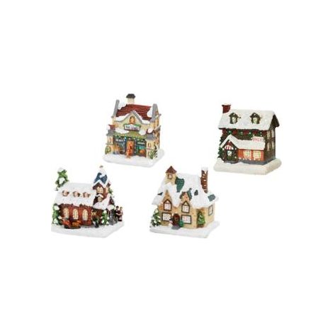 Paesaggio natalizio Kaemingk Casette Innevate