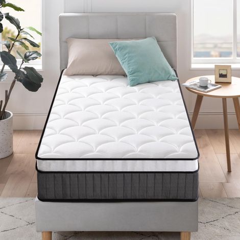 Zinus Materasso Singolo 80x190 cm - Hybrid - Altezza 25 cm - Tight Top - Materasso Memory Foam e Molle Insacchettate - Certificato OEKO-TEX - Comfort Ergonomico (1/5)