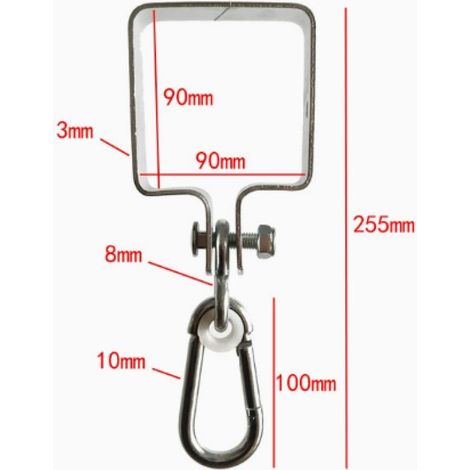 Lot de 2 colliers de balançoire avec mousqueton en acier galvanisé - Collier de balançoire avec manchette (1/5)