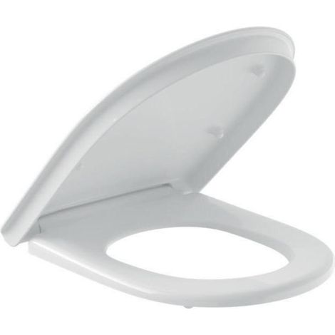 Villeroy und Boch ViCare WC-Sitz 9M7261T1 durchgehende Scharnierwelle, Scharniere Edelstahl, weiß AntiBac (1/5)