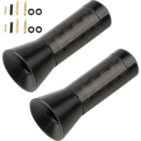2 Pièces 3.5cm Court Noir en Aluminium Antenne Mât, Antenne Voiture pour avec Toutes Les Voitures Véhicule Auto Camion Décoration Antenne Universelle pour Véhicule avec Antenne Externe (Noir) (1/5)