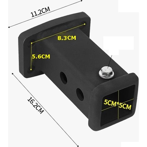 Adaptateur d'Attelage de Remorque Récepteur de Tube carré 2'' 83-56mm (1/2)