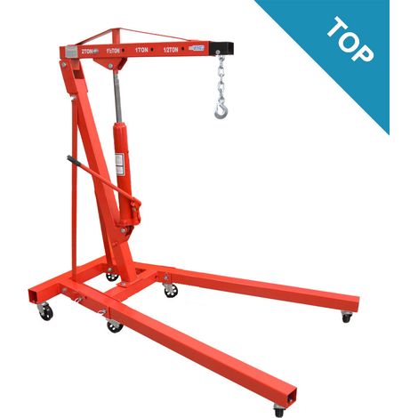 Gru gruetta idraulica 2000 kg pieghevole manuale officina capretta 2 TON 2T (1/5)
