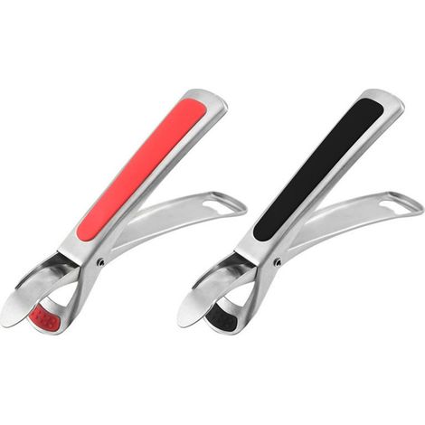 Tongue À Pince - Acier Inoxydable 304 - Résistant À La Chaleur Jusqu'à 230 °C - Antidérapant - Pour Casseroles Plats Et Plaques De Cuisinière - 2 Pièces