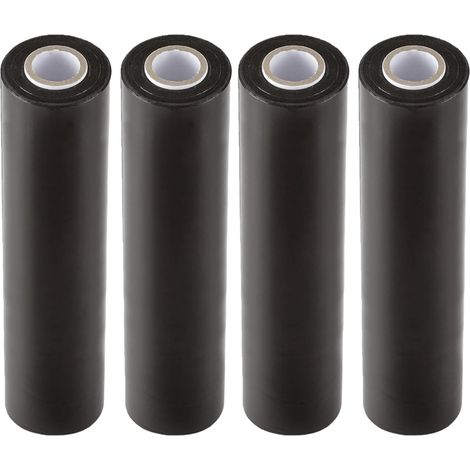 Film Étirable Noir pour Déménagement et Emballage - 38,1 cm x 304,4 m - Film Palette en Plastique de Protection Haute Résistance - 60 Gauge (15μm) (4 Rolle) (1/5)