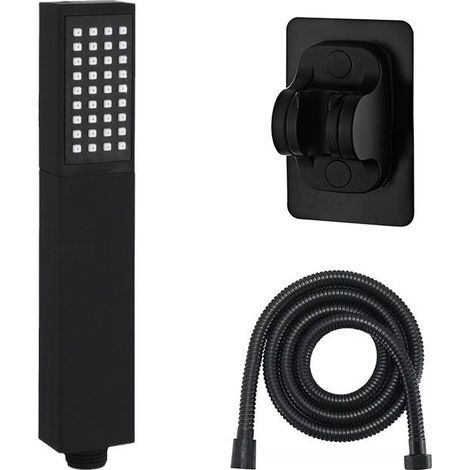Pommeau de douche haute pression avec flexible 1,5m – Laiton et ABS – Buse en silicone anti-calcaire – Installation facile (1/5)