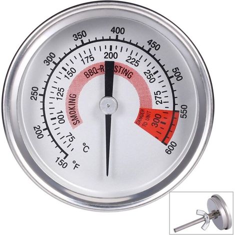 Stainless Steel Oven Thermometer, Barbecue Grill Smoker Thermometer, 75℃ to 300℃ and 150℉ to 600℉ (Type B 300°C)
