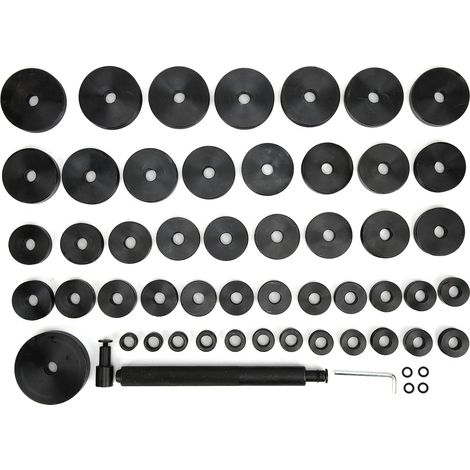 Kit 56 pièces extracteur de douilles et roulements à disques interchangeables, arbre long avec poignée, outil de dépose et repose (1/5)