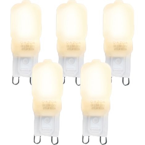 QAZQA Set di 5 lampadine LED G9 CUTE PC 2W 200lm 2700K