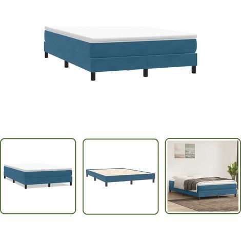 vidaXL Sommier à lattes de lit sans matelas bleu foncé 140x210 cm (1/5)