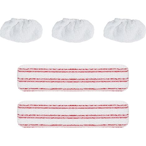 Polti PAEU0324 Kit 2 Panni in Microfibra e 3 Cuffie compatibili con i Modelli di Vaporetto serie Pro, Classic e Eco Pro (1/4)