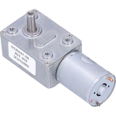 24-V-Gleichstrom-Schneckengetriebemotor mit Steuerung, Mini-Turbinengetriebe mit hohem Drehmoment für Roboter und elektronische Schlösser, 24 V, 10 U/min (1/5)
