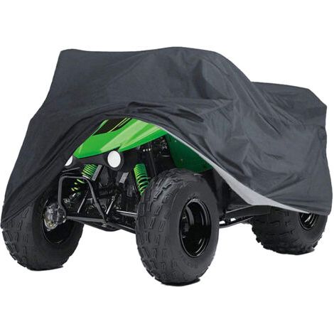 Housse de Protection pour Moto Quad ATV, 210D Taffetas de Polyester Bâche Protection pour Extérieure Etanche Anti -UV,Argent,182111116cm