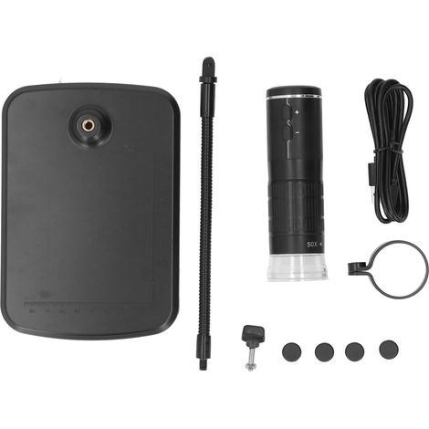 Microscope numérique sans fil 50-1000X portable 2MP avec support flexible pour smartphone et PC (1/5)