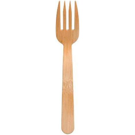 Fourchette Fingerfood en bambou naturel - Lot de 50 (1/2)