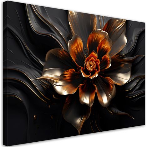 Tableau sur toile Fleur de lotus glamour AI 60x40 (1/5)