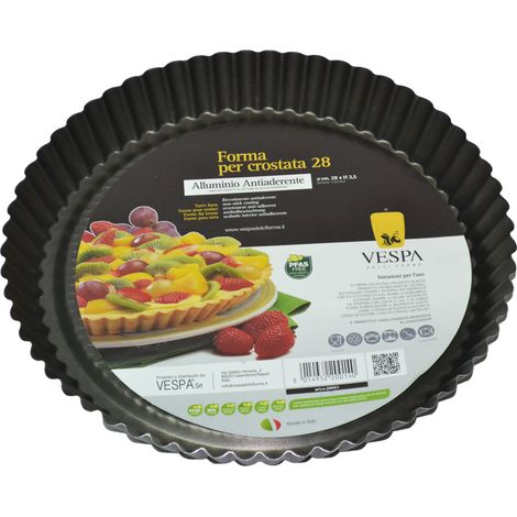 Forma Stampo Crostata Fondo Rialzato Antiaderente 28 x 3,5 cm Vespa (1/3)