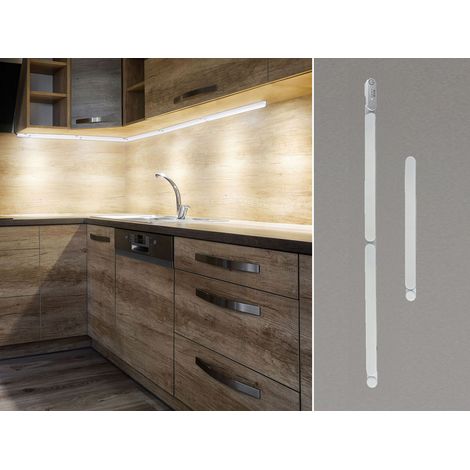 LED Küchen Unterbauleuchten SET flach für Eckmontage, Gesamtlänge 90cm (1/5)
