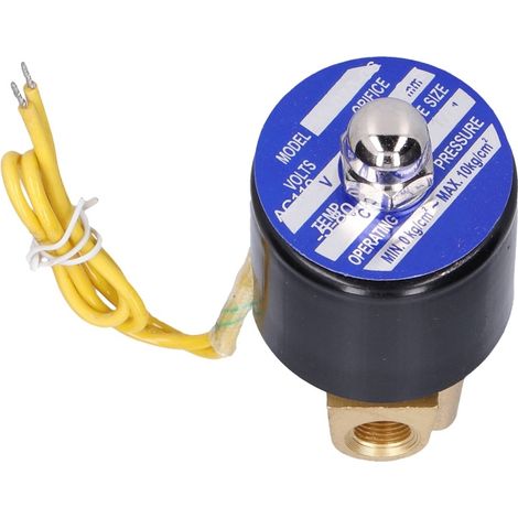Válvula solenoide normalmente cerrada, pequeña, para agua, aire y diésel, 1/8 de pulgada, 2W-025-06DC24V (1/5)