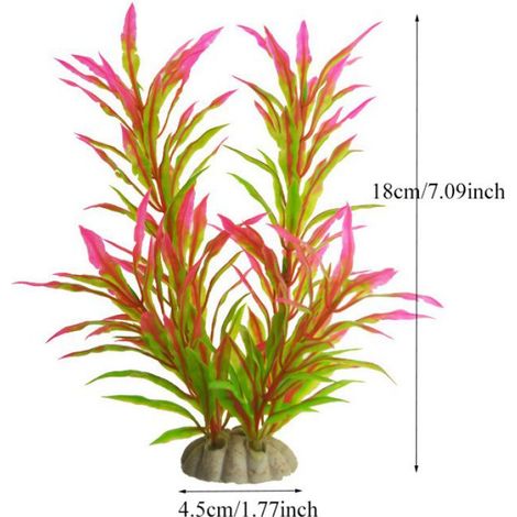 Plantes artificielles de décoration d'aquarium,plantes sous-marines en plastique,aménagement paysager d'herbe d'eau aquatique-1
