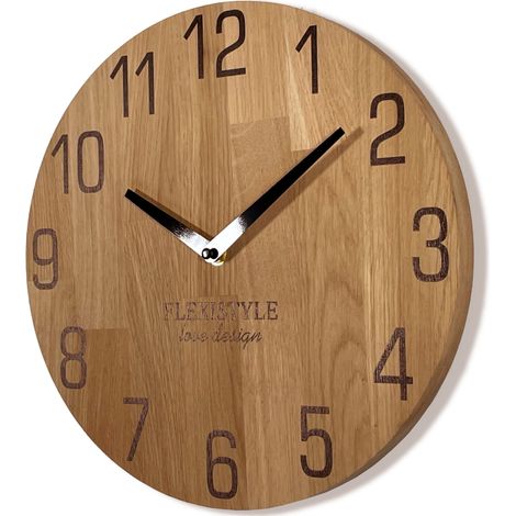 Reloj de pared de madera NATUR 30 cm (1/5)