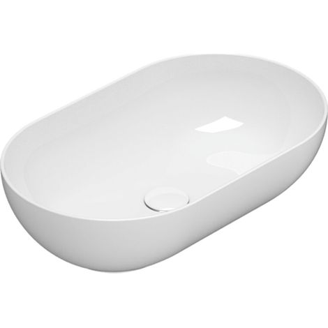Lavabo in ceramica 60x36 cm Globo T-EDGE Le Ciotole B6O62BI  Bianco - Ceramica