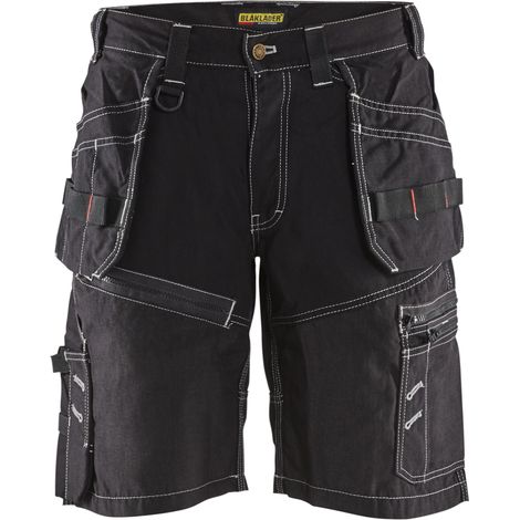 Short de travail coton canvas X1500 BLAKLADER 1502 - Noir - 38 (1/7)